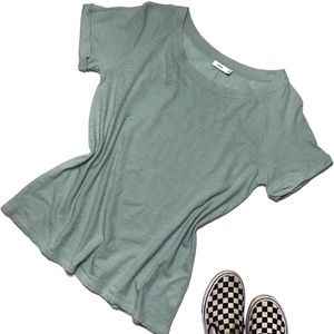 VINCE Scoop Neck T-shirt Sea foam/Mint Green - Med